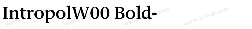 IntropolW00 Bold字体转换